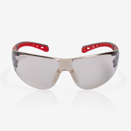 Stream Evo™ Small LED Anti-Fog Lens, Gray and Red Frame Safety Glasses - RLY00372