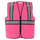FrogWear® HV Enhanced Visibility Pink Surveyors Safety Vest - GLO-0066