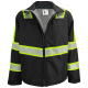 FrogWear® HV - Premium Enhanced-Visibility Black Sherpa-Lined Softshell Jacket with Ripstop Material - EV-SJ1