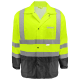 FrogWear® HV High-Visibility Yellow/Green Polyurethane Coated 150D Oxford Polyester Rain Jacket - GLO-1500