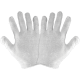 Reversible Bleached White Lightweight Cotton Gloves - L100