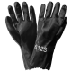 Economy 12-Inch Black Smooth PVC Chemical Resistant Gloves with a Cotton Interlock Liner - 612S