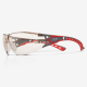 Stream Evo™ Small LED Anti-Fog Lens, Gray and Red Frame Safety Glasses - RLY00372