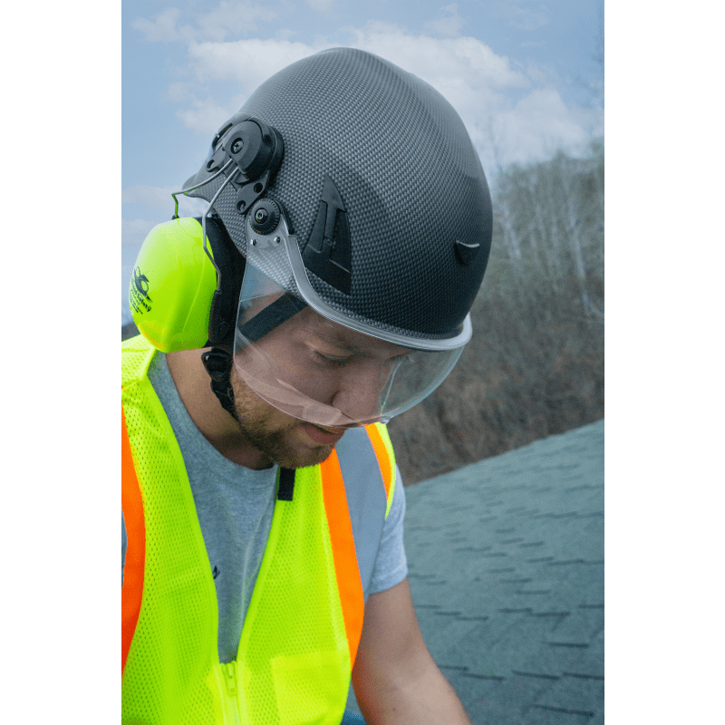 Bullhead Safety™ Head Protection - Clear Anti-Fog Toric Polycarbonate Visor for Climbing Style Helmet - HH-V71AF
