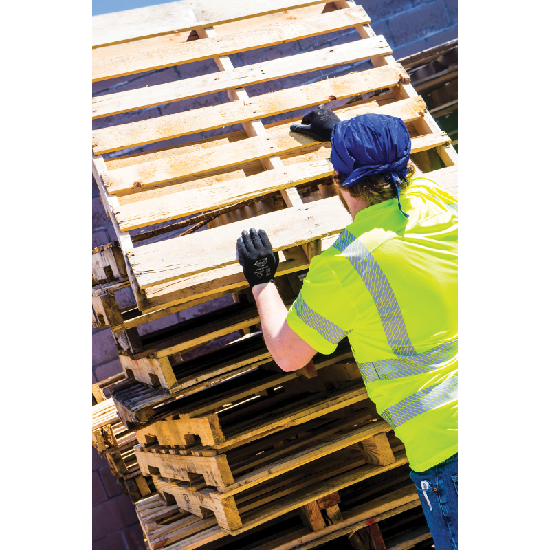 PUG™ Lightweight Black Polyurethane Coated Anti-Static/Electrostatic Compliant Nylon Gloves with Cut, Abrasion, and Puncture Resistance - PUG-17