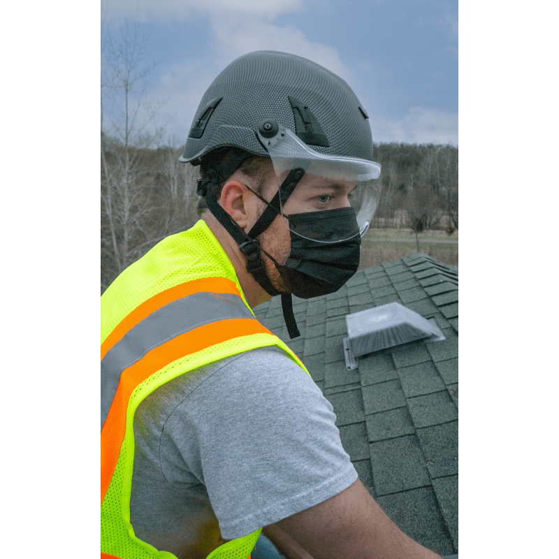 Bullhead Safety™ Head Protection - Gray Anti-Fog Toric Polycarbonate Visor for Climbing Style Helmet - HH-V73AF