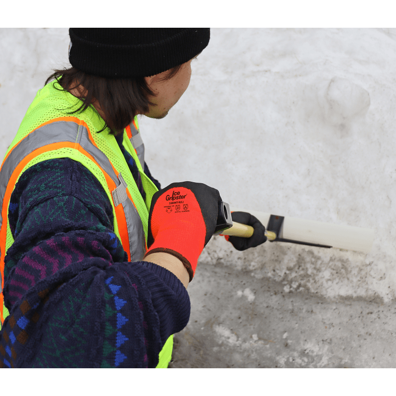 Ice Gripster® Three-Quarter Foam Rubber Coated, High-Visibility, Low-Temperature Gloves with Cut, Abrasion, and Puncture Resistance - 338INT