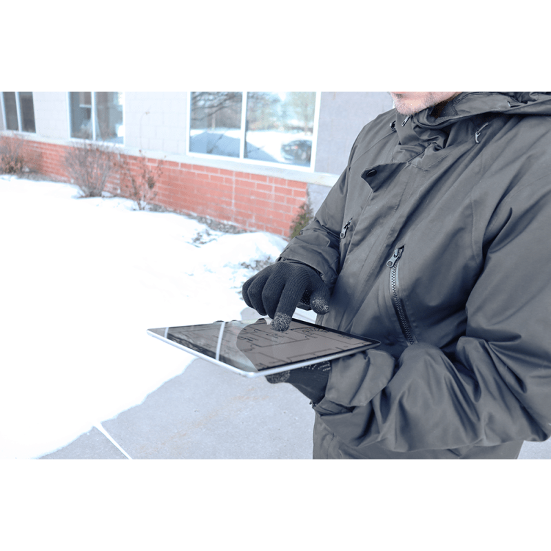 Touchscreen Compatible Acrylic String Knit Low-Temperature Gloves with Silicone Dots - IP3DB