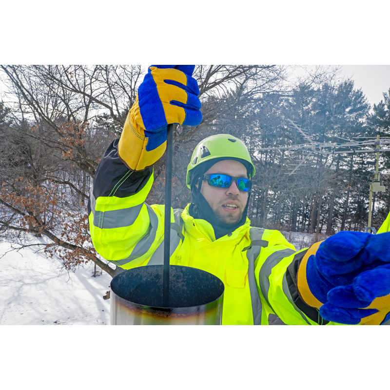 Premium-Grade Insulated Split Cowhide Leather Palm Gloves with Heavy Fleece Lining - 2805