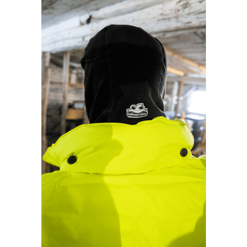 Bullhead Safety™ Winter Liners Black, Shoulder-Length, Self-Extinguishing, Multifunctional, Hinged Thermal Balaclava - WL320SE