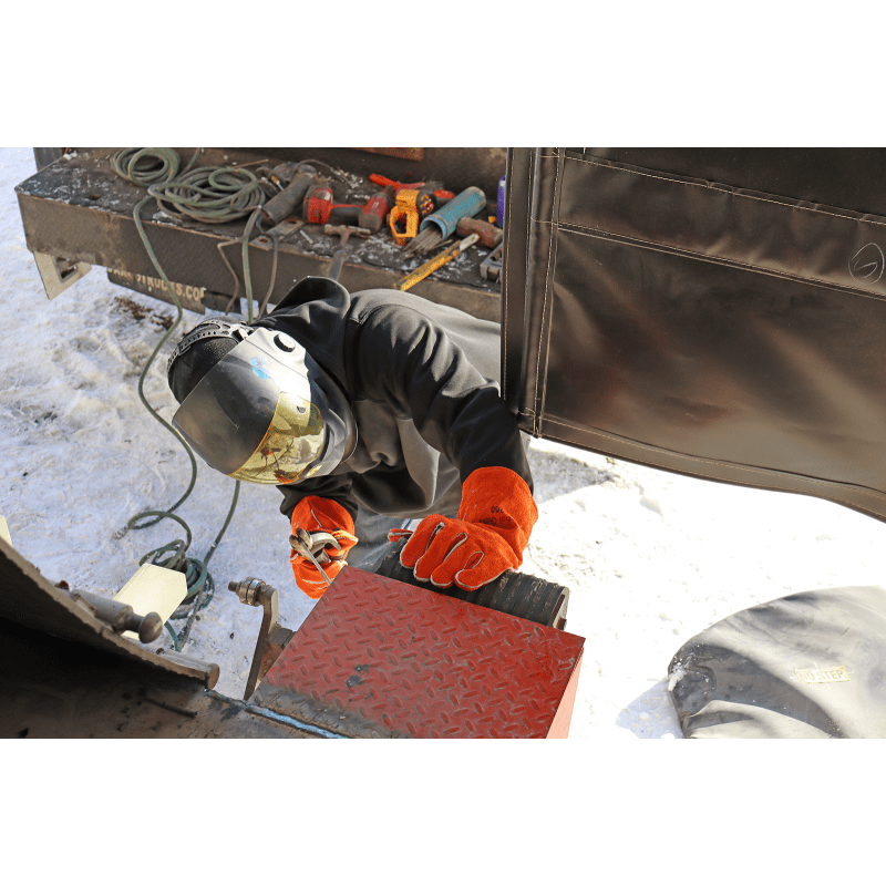 Premium Split Cowhide Reinforced Leather Welders Gloves with Thermal-Knit Cotton Lining - 1200