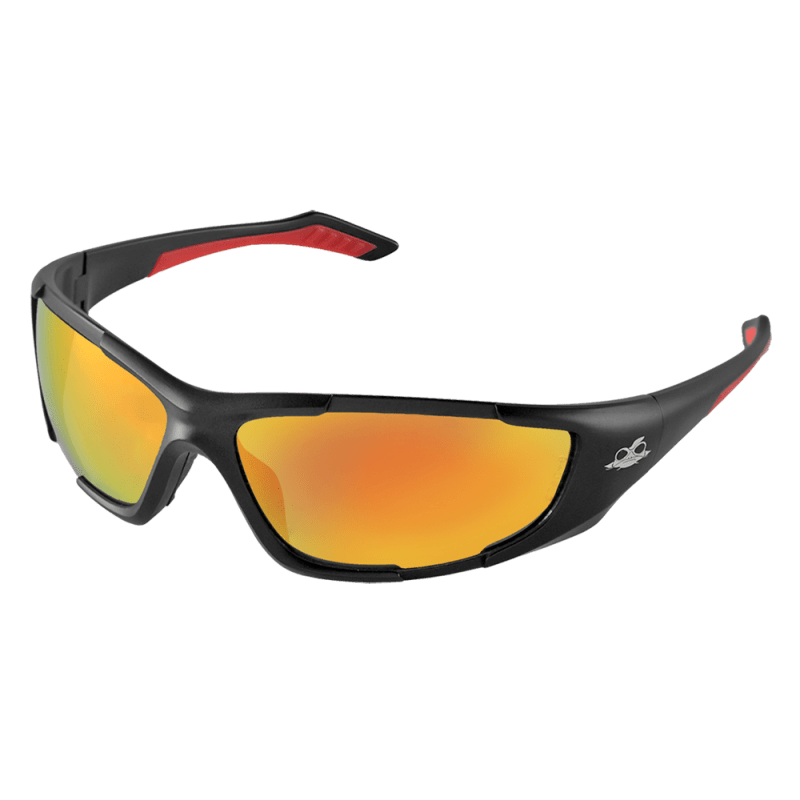 Javelin™ Red Mirror Lens, Matte Black Frame Safety Glasses - BH12610