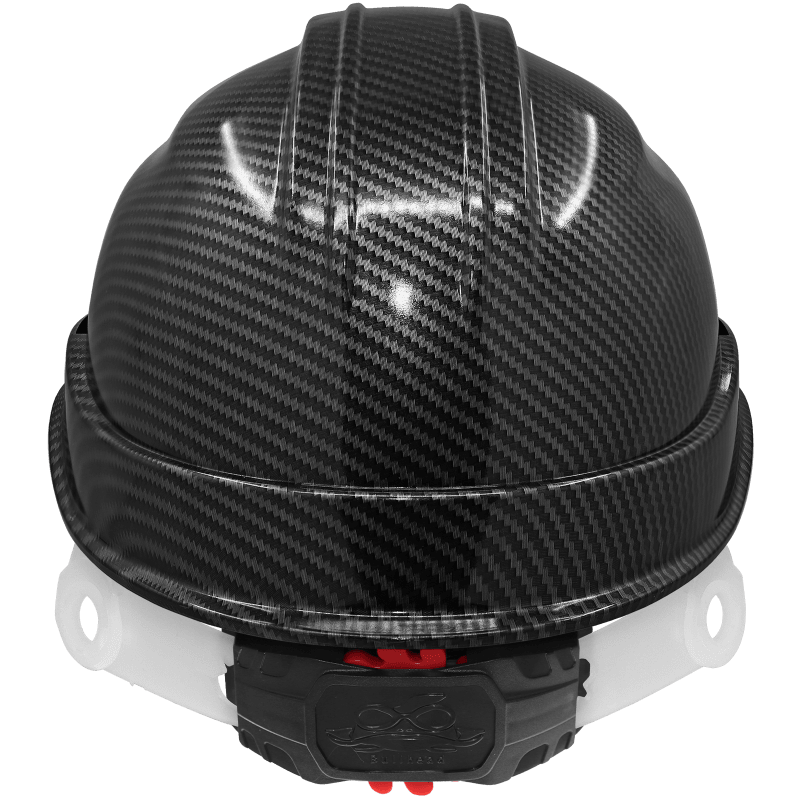 Bullhead Safety™ Head Protection Shiny Black Graphite Vented Cap Style Hard Hat With Six-Point Ratchet Suspension - HH-C3-C