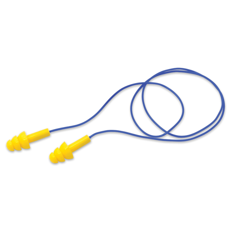Bullhead Safety® Hearing Protection Corded Reusable Silicone NRR 26 dB Earplugs - HP-S2