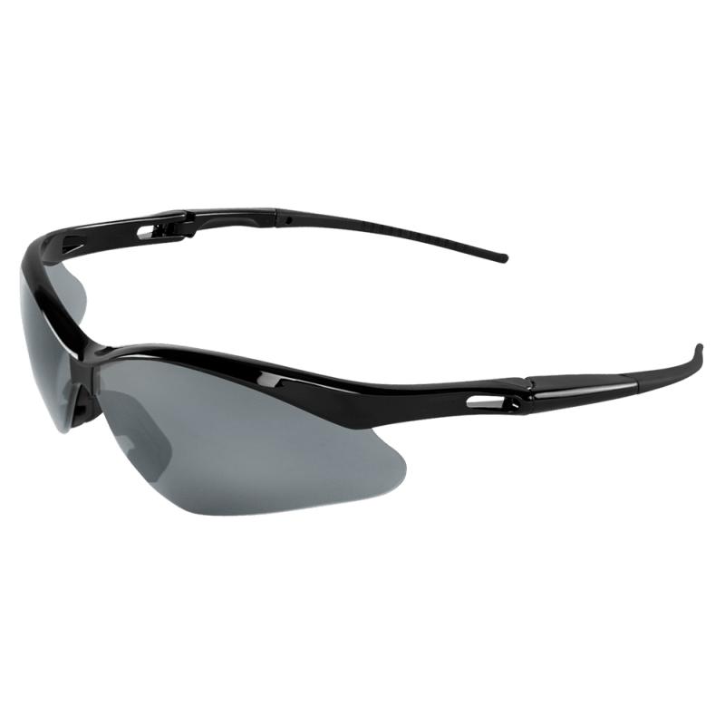 Spearfish® Silver Mirror Lens, Shiny Black Frame Safety Glasses - LIMITED STOCK - BH2257E