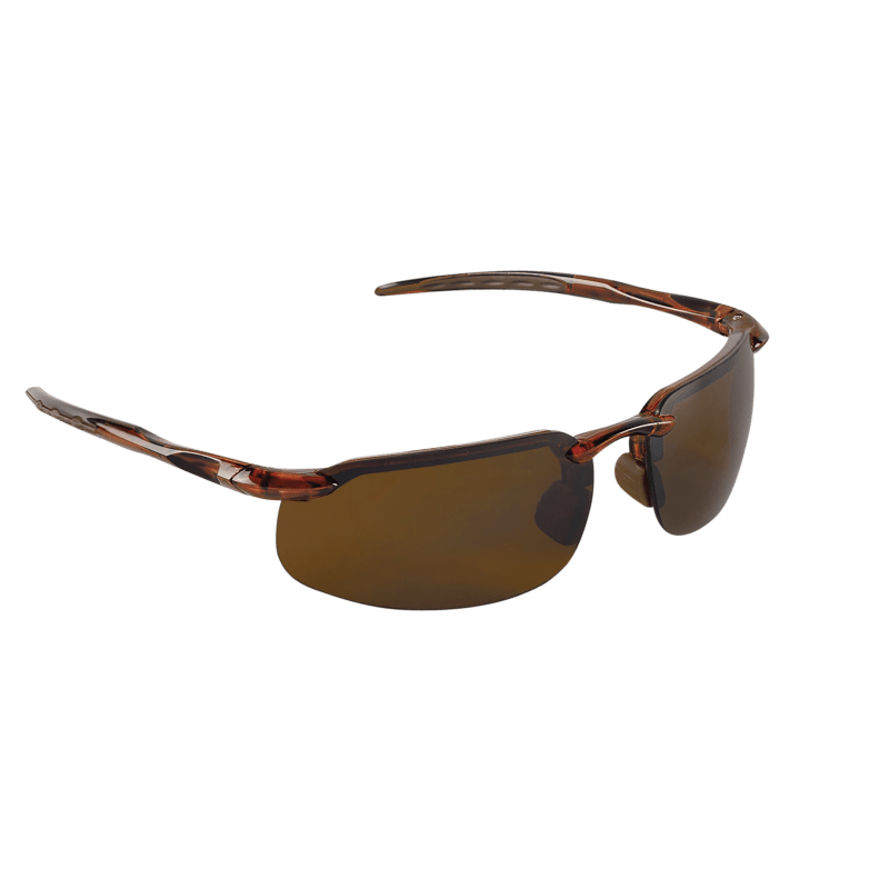 Swordfish® Brown Flash Mirror Lens, Crystal Brown Frame Safety Glasses - BH10711