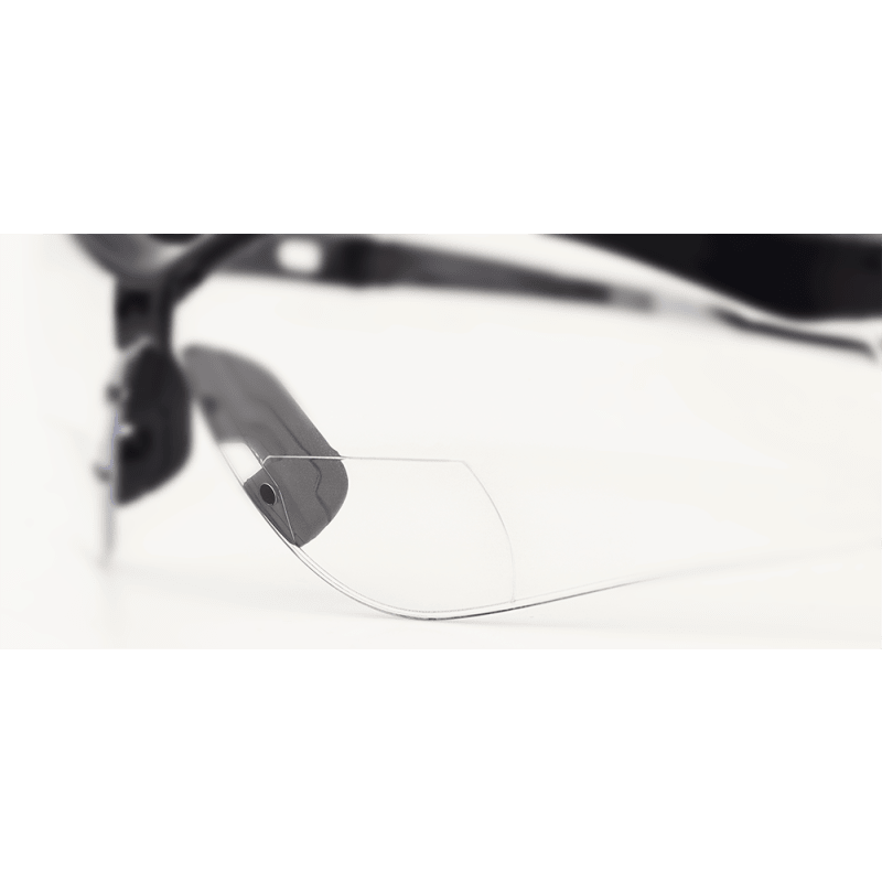 Spearfish® Clear Performance Fog Technology 2.0 Diopter Bifocal Reader Style Lens, Shiny Black Frame Safety Glasses - BH225120PFT