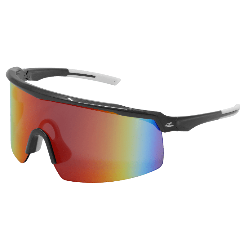 Whipray™ Red Mirror Anti-Fog Lens, Shiny Gray Frame Safety Glasses - BH32910AF