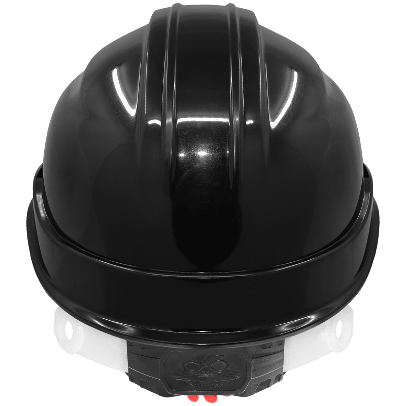 Bullhead Safety™ Head Protection Black Unvented Cap Style Hard Hat With Six-Point Ratchet Suspension - HH-C2-K