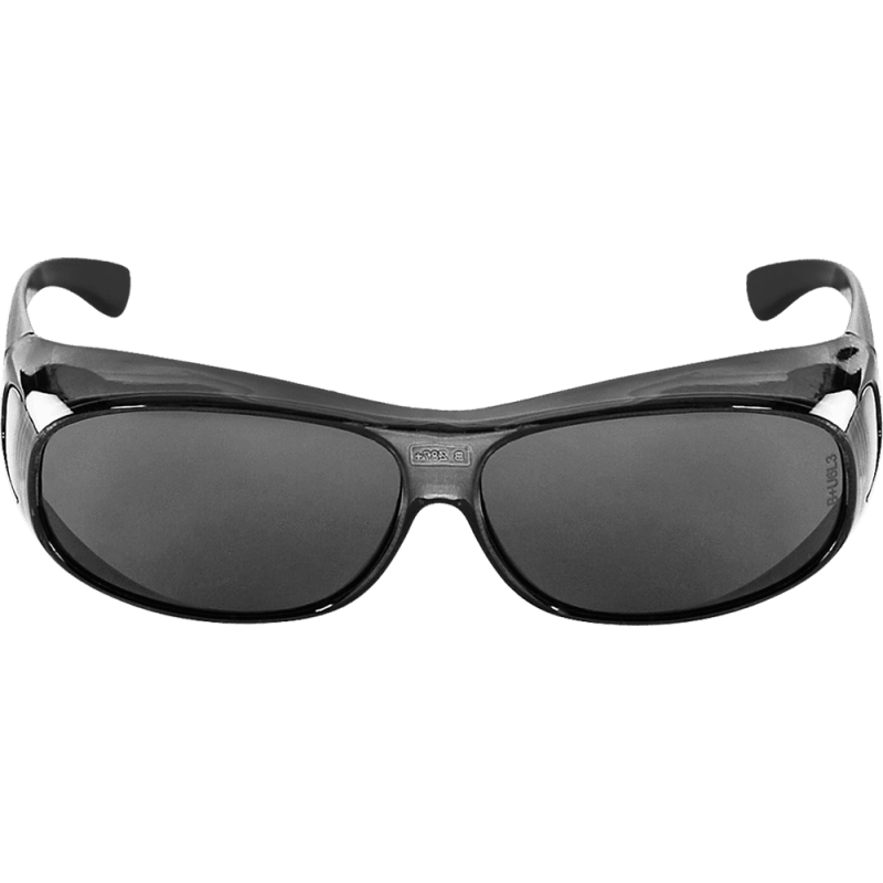 Over-the-Glass Gray Lens, Crystal Black Frame Safety Glasses - BH233