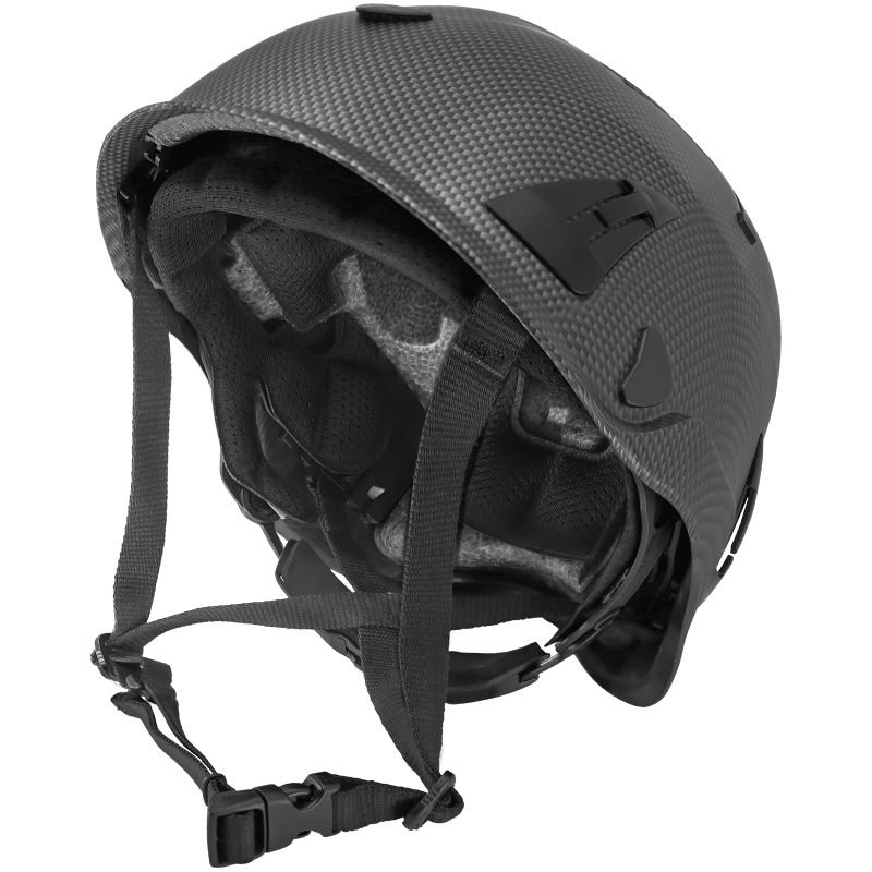 Bullhead Safety™ Head Protection Matte Black Graphite Type 2 Climbing Style Protective Helmet with Optional Venting, a Four-Point Chin Strap, and a Ratchet Suspension - HH-CH2-CB
