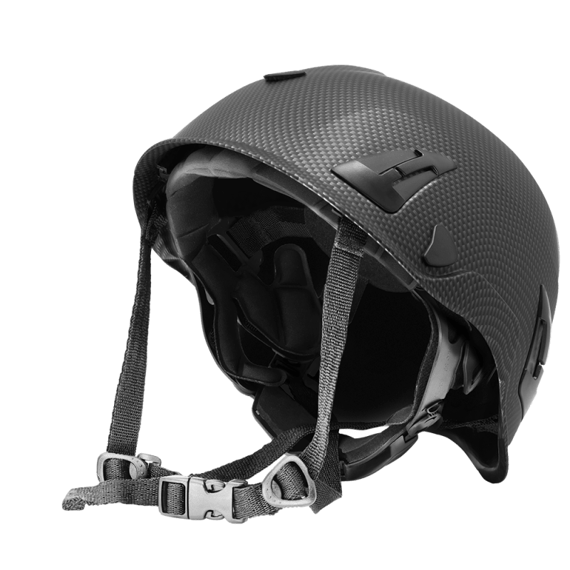 Bullhead Safety™ Head Protection - Matte Black Graphite Climbing Style Protective Helmet with Six-Point Ratchet Suspension and Four-Point Chin Strap - LIMITED STOCK - HH-CH1-CB