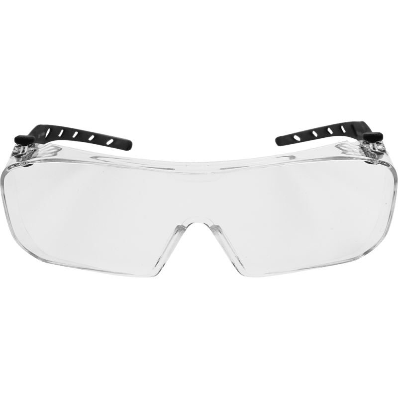 Over-The-Glass Clear Lens, Frosted Gray Frame Visitor Specs Safety Glasses - BH3131