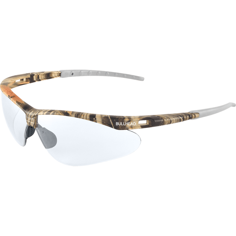 Stinger® Clear Anti-Fog Lens, Woodland Camouflage Frame Safety Glasses - BH6101AF