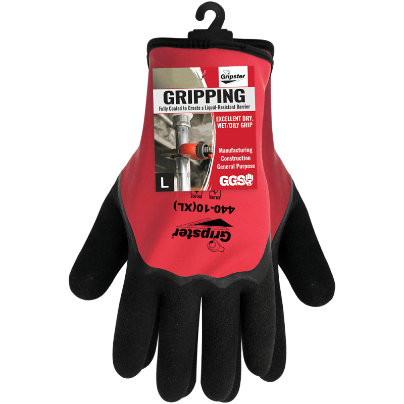 Gripster® Lightweight Nylon Double-Coated Latex Palm All Weather Gloves - LIMITED STOCK - 440