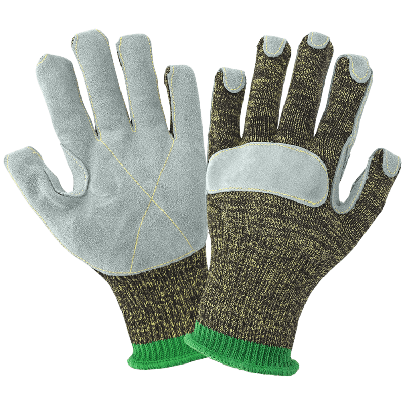 Samurai Glove® Highly Cut Resistant Aralene® Gloves with Split Cowhide Leather Palm - KS300LF