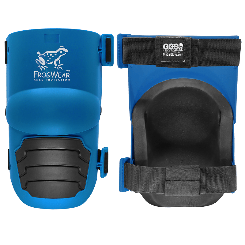 FrogWear™ Knee Protection Lightweight Non-Marring Blue Hinged Knee Pads with High-Density Foam Padding and a TPR Cap - KP360