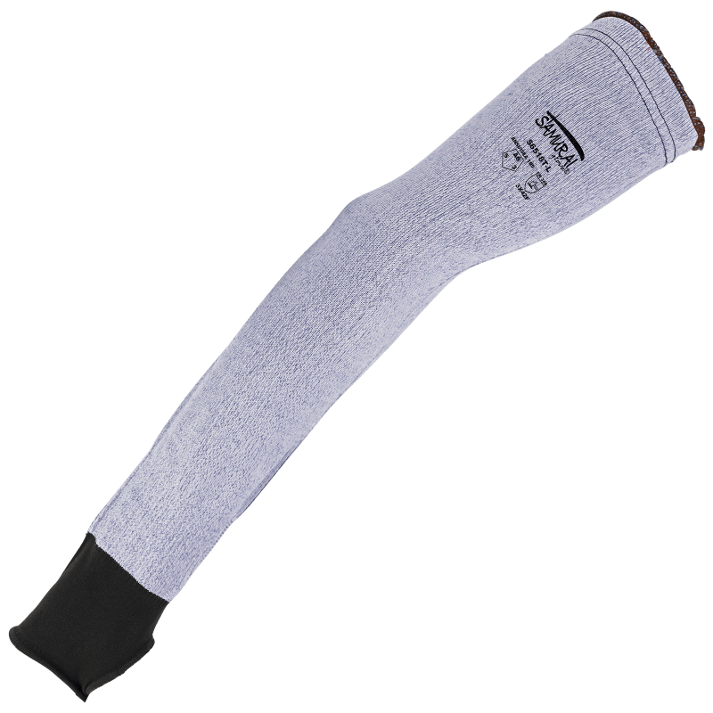 Samurai Glove® Blue-and-White 15-Gauge Tuffalene® UHMWPE 18-Inch Sleeves with Cut, Abrasion, and Puncture Resistance - S6518T