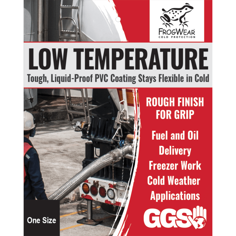 FrogWear® Cold Protection Heavy-Duty Rough Finish PVC Gloves with Cut, Abrasion, and Puncture Resistance - 870-SC