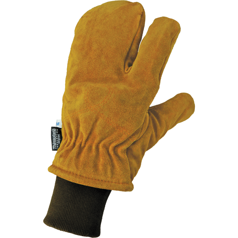 Premium Split Cowhide Insulated Freezer Mittens with Split Index Finger - 591F