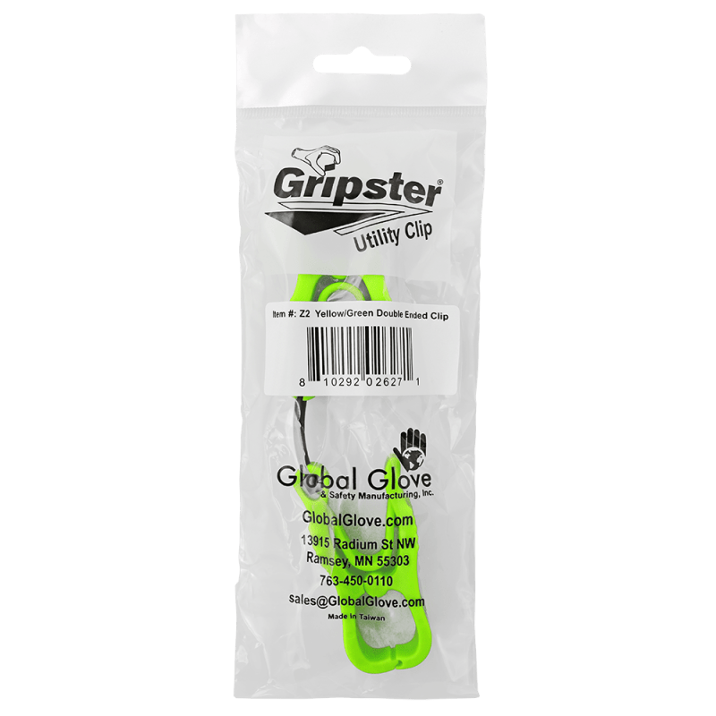 Gripster® Dual-Ended High-Visibility Yellow/Green Utility Clip - Z2