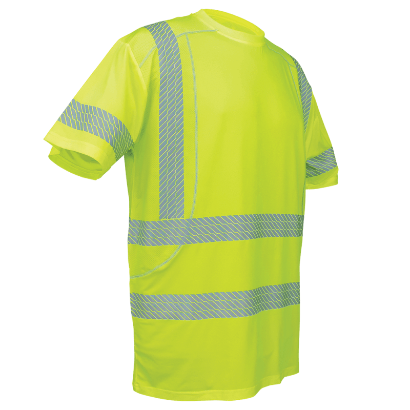 FrogWear® HV Premium High-Performance Stretch Athletic Safety Shirt - GLO-205