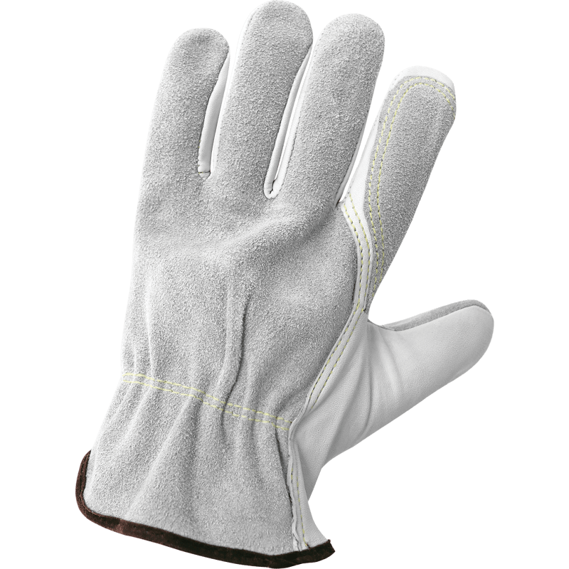 Premium Grain Goatskin Palm and Split Cowhide Back Leather Driver's Gloves with a Double Palm - 3150G