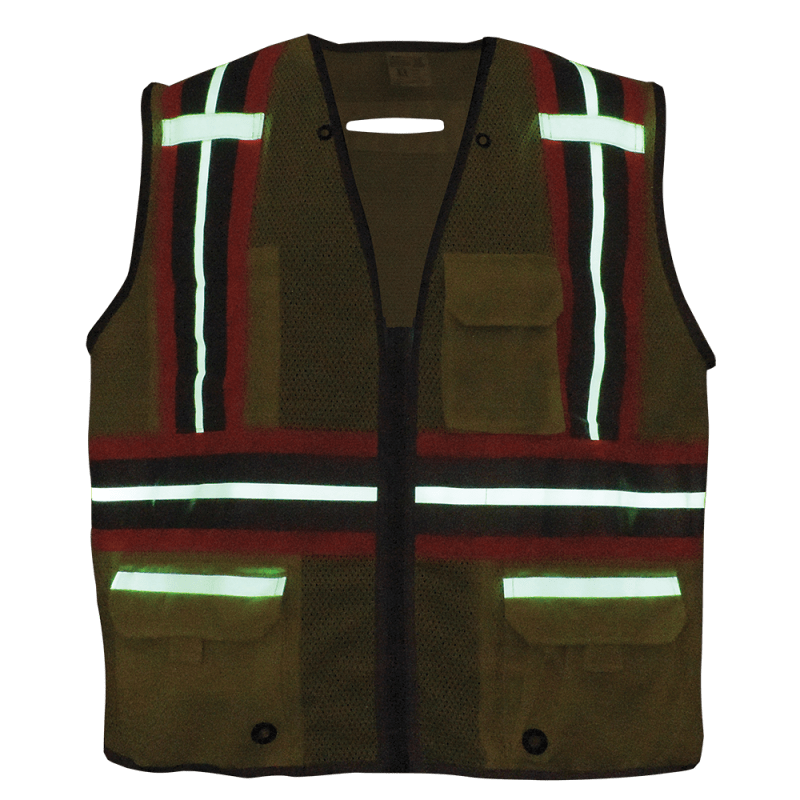 FrogWear® HV Photoluminescent Surveyors Safety Vest with Reflective - GLO-077