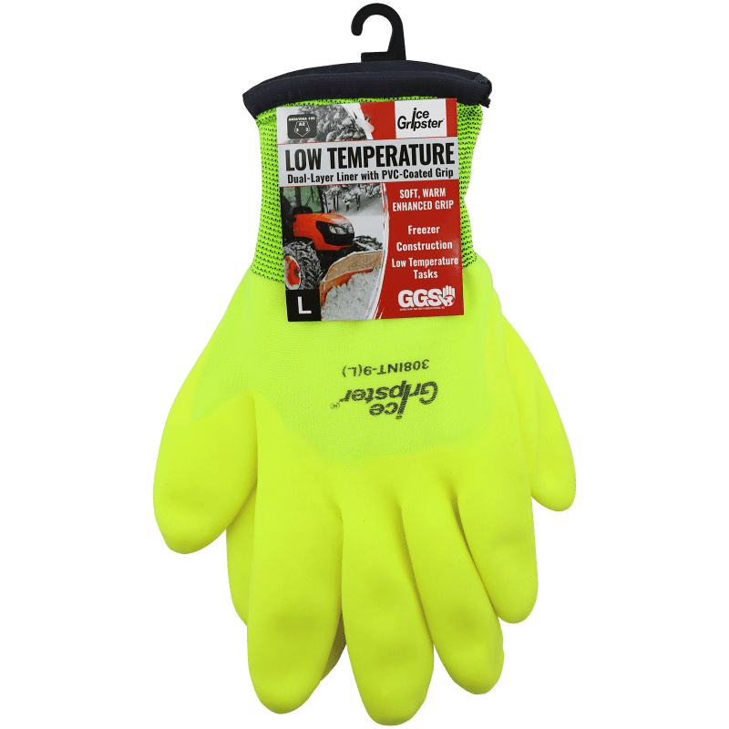 Ice Gripster® High-Visibility Insulated Gloves with Three-Quarter Coated Palm - 308INT