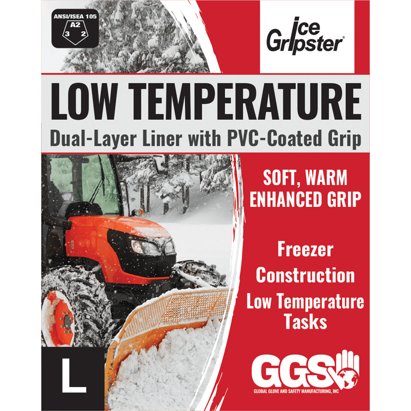 Ice Gripster® High-Visibility Insulated Gloves with Three-Quarter Coated Palm - 308INT
