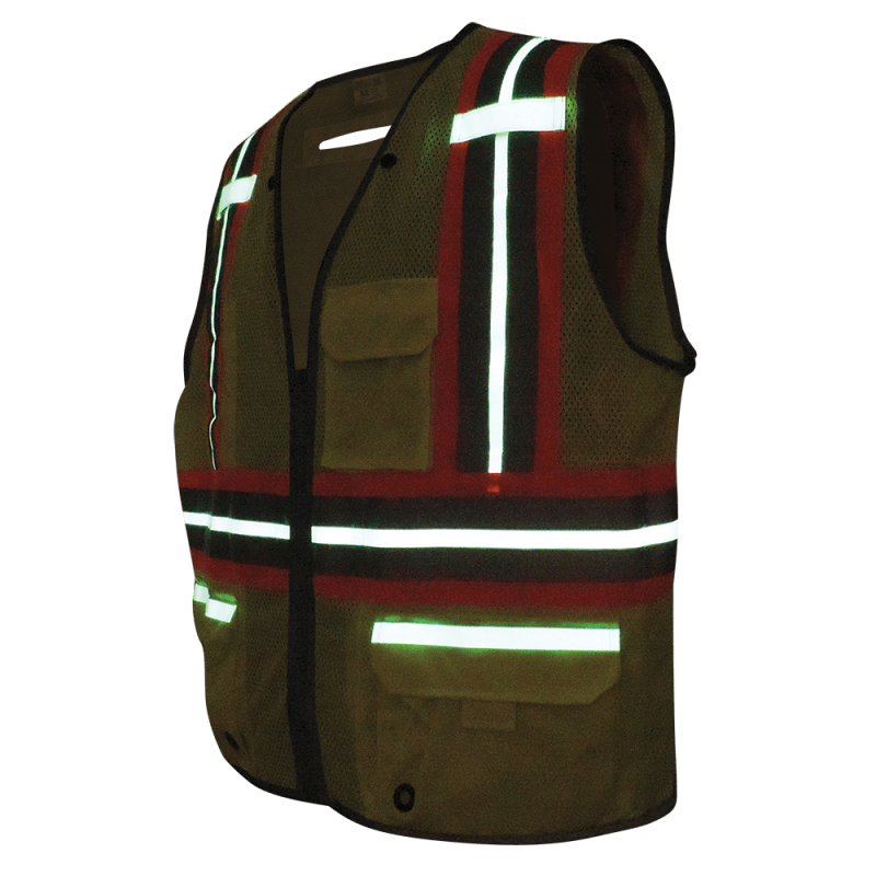 FrogWear® HV Photoluminescent Surveyors Safety Vest with Reflective - GLO-077