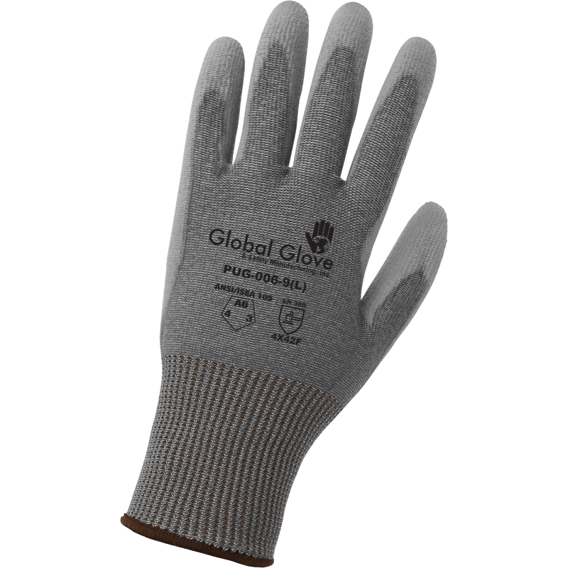 Economy Polyurethane Coated Cut Resistant Gloves Made with High-Density Nylon - PUG-006
