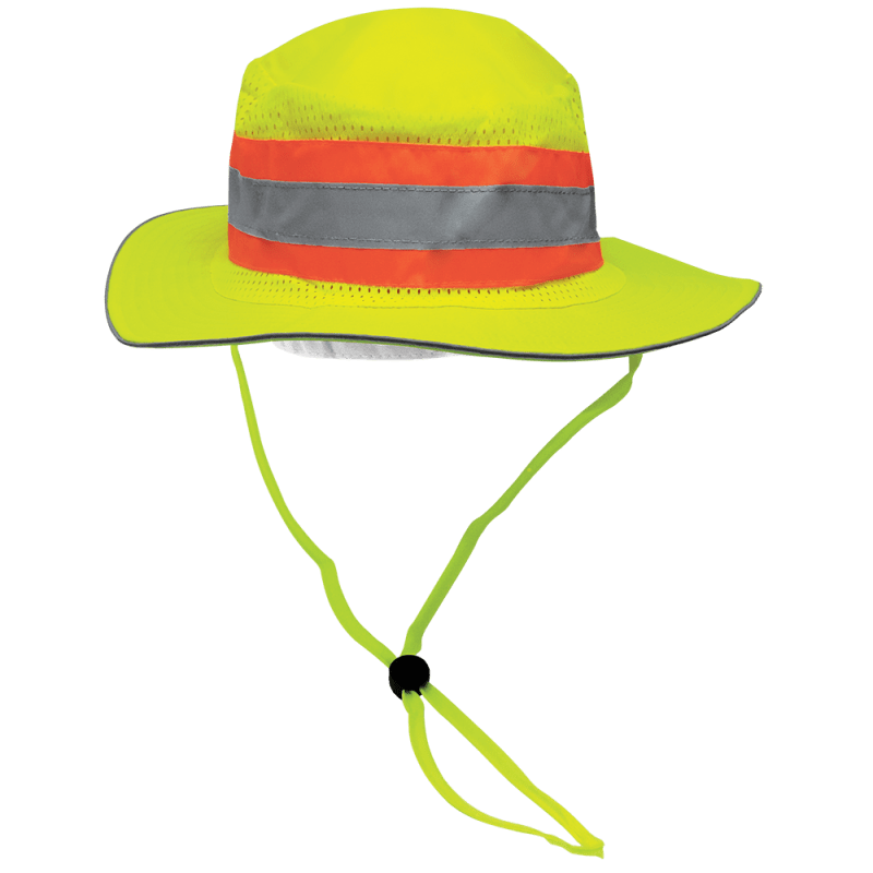 FrogWear® HV High-Visibility Yellow/Green Ranger/Safari Hat - GLO-H2