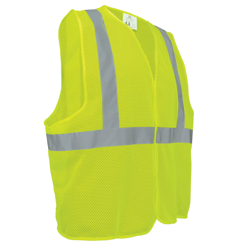 FrogWear® HV High-Visibility Lightweight Mesh Polyester Safety Vest - GLO-001VE