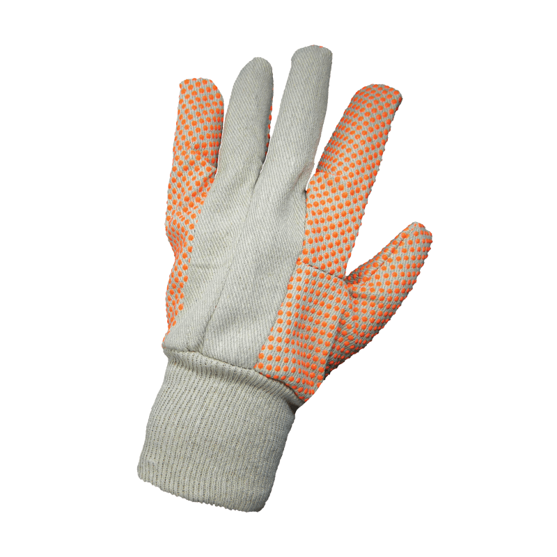 Clute Cut 12 oz. Cotton Canvas Dotted with High-Visibility PVC Gloves - C120D1