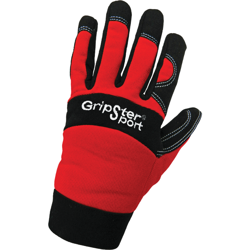 Gripster® Sport Synthetic Leather Palm Performance Mechanics Style Gloves with a Spandex Back - LIMITED STOCK - SG9000