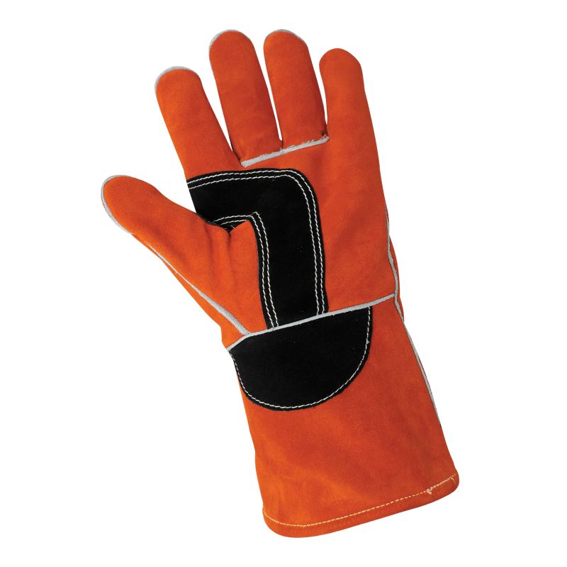 Premium Split Cowhide Reinforced Leather Welders Gloves with Thermal-Knit Cotton Lining - 1200