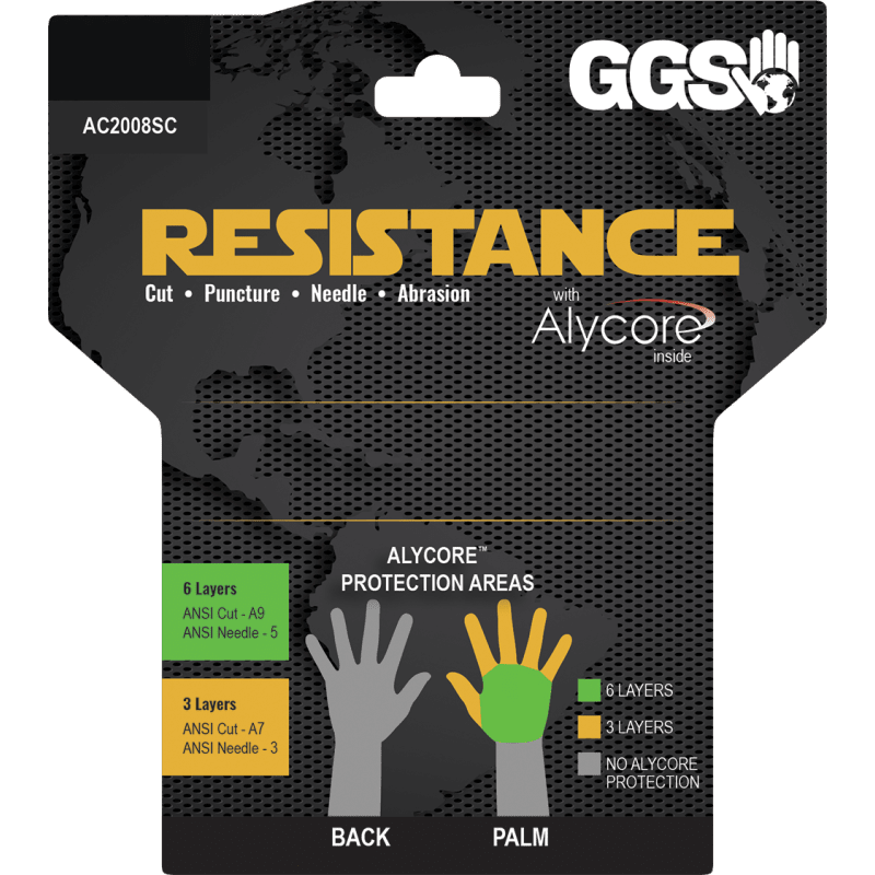 Gripster® Sport Premium Grain Goatskin Cut and Hypodermic Needle Resistant Gloves with Impact Protection - AC2008SC