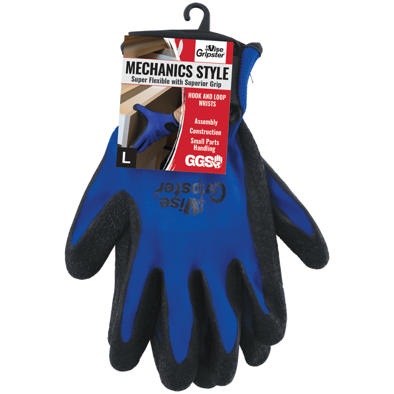 Vise Gripster® Mechanics Gloves with Etched Rubber Coated Palm and Adjustable Cuff - 303RV