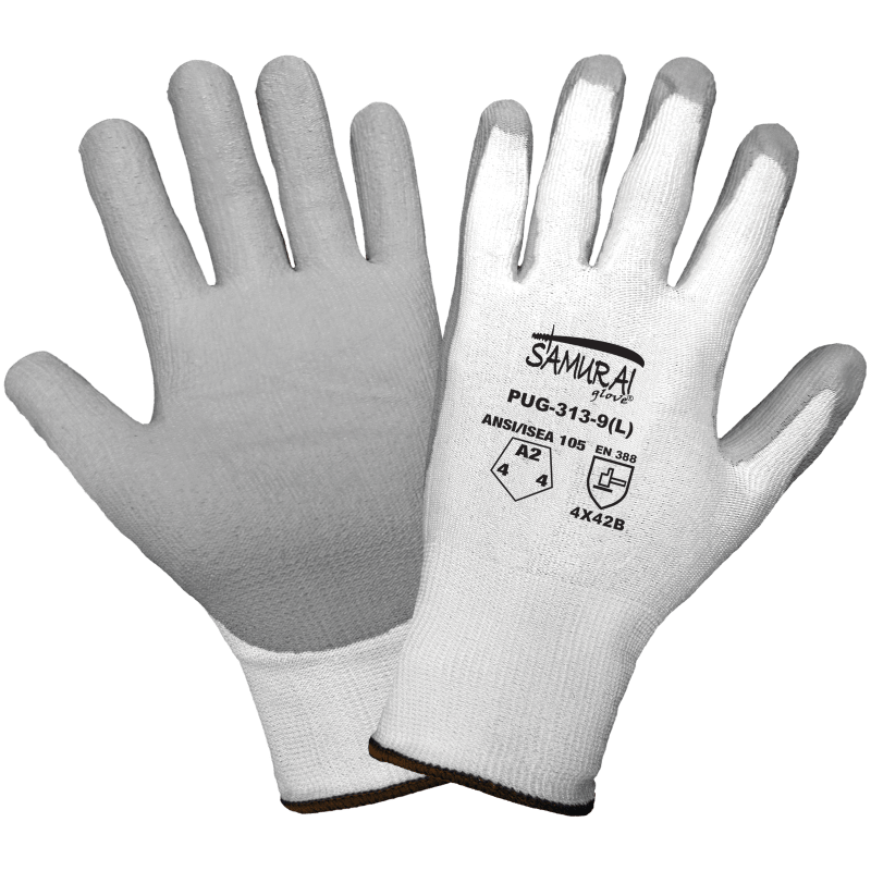 Samurai Glove® Cut, Abrasion, and Puncture Resistant Polyurethane Coated 13-Gauge Tuffalene® Gloves - PUG-313